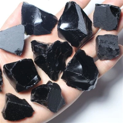 Raw Natural Black Obsdian